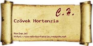Czövek Hortenzia névjegykártya