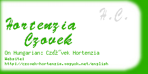 hortenzia czovek business card